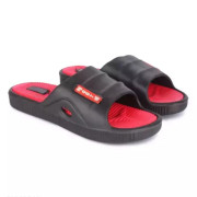 Black colorblocked comfort Sandal